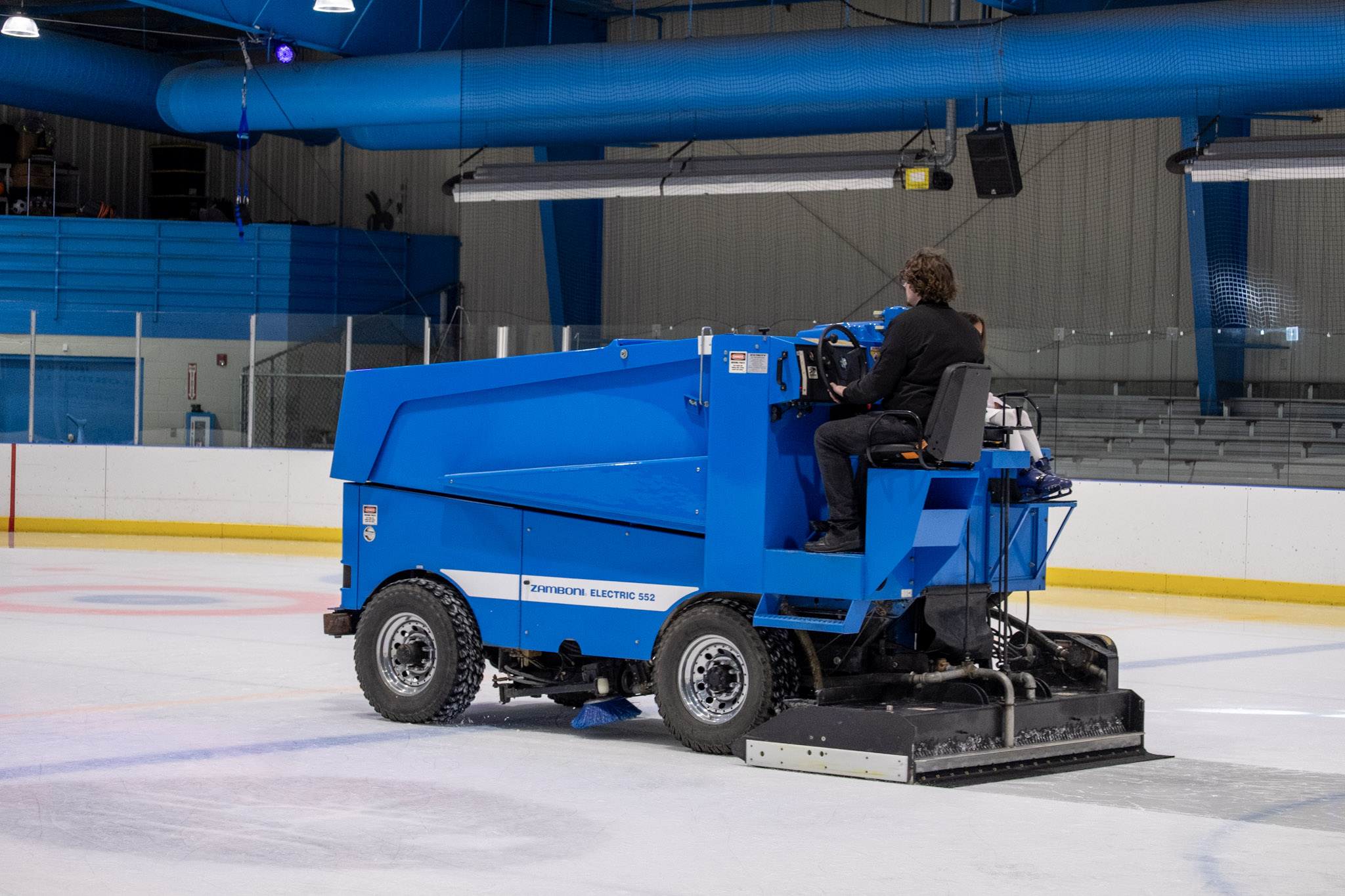Zamboni on the ice at the Ice Factory